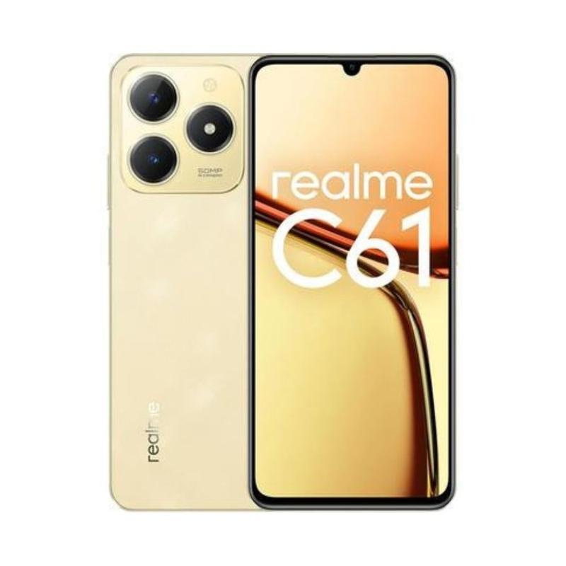 realme C61 本体 イエロー Smartphone Realme C61 Dual Sim, NFC, 128GB, 4GB Ram, Tela 6.74